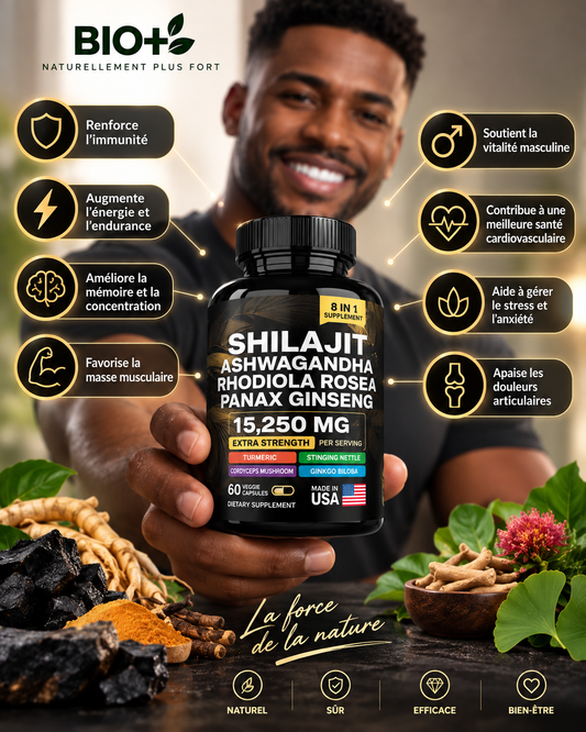 Shilajit Extra Force – 8 Actifs & Ashwagandha