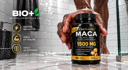 Maca Noir 1500 mg – Énergie & Vitalité