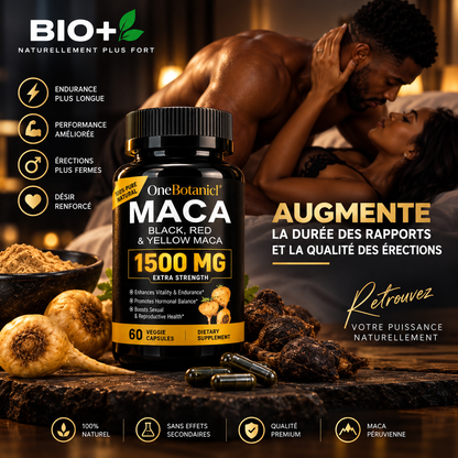 Maca Noir 1500 mg – Énergie & Vitalité