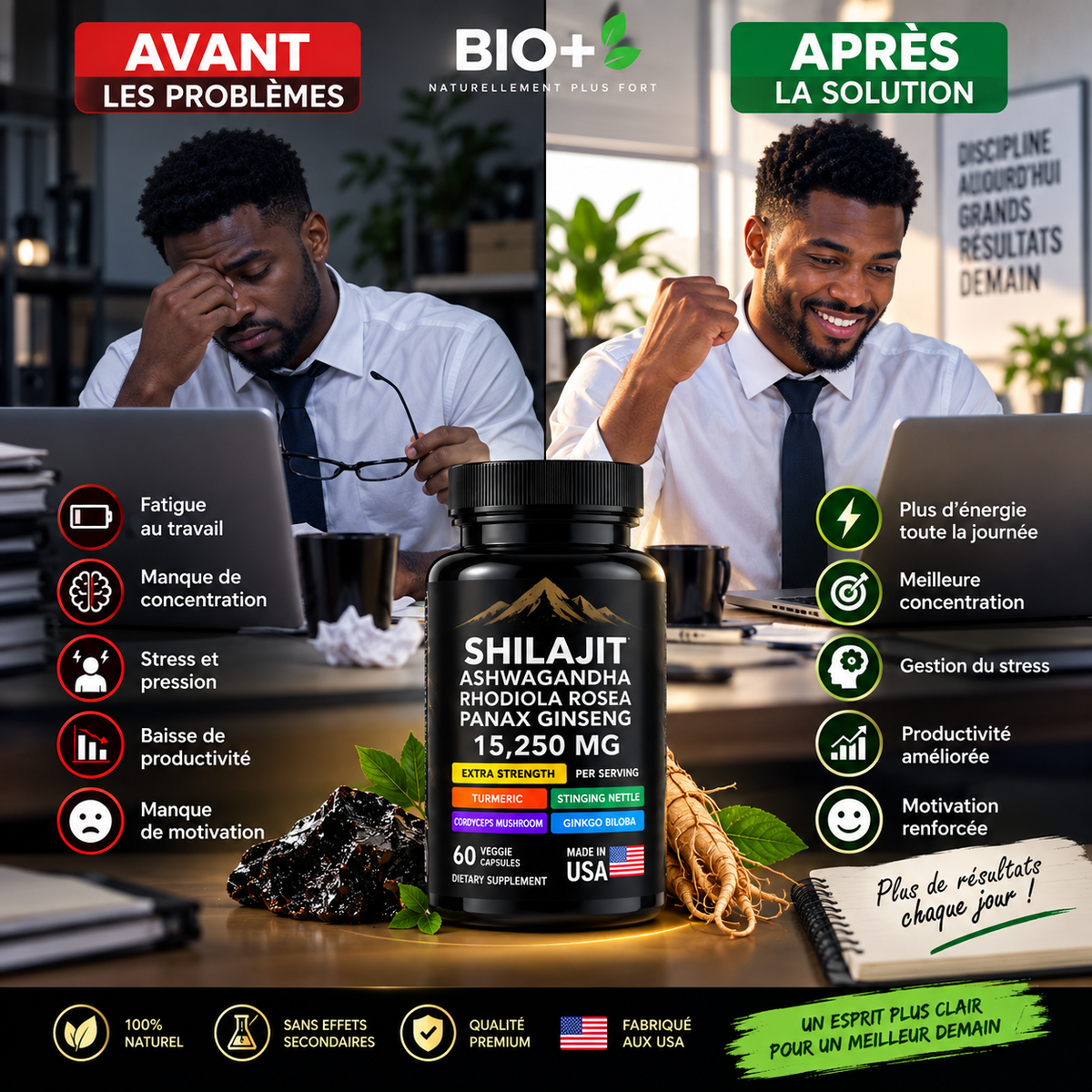 Shilajit Extra Force – 8 Actifs & Ashwagandha