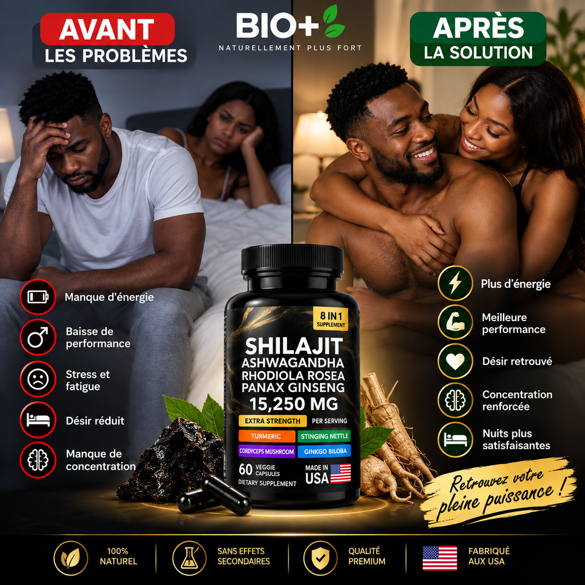 Shilajit Extra Force – 8 Actifs & Ashwagandha