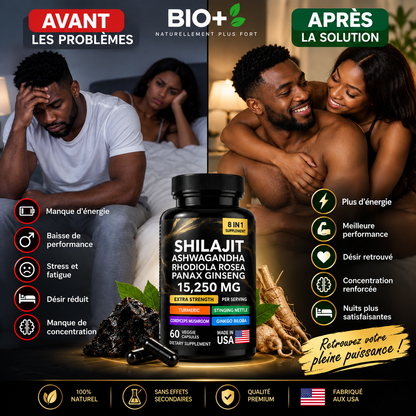 Shilajit Extra Force – 8 Actifs & Ashwagandha
