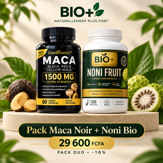 Pack Maca Noir et Noni Bio